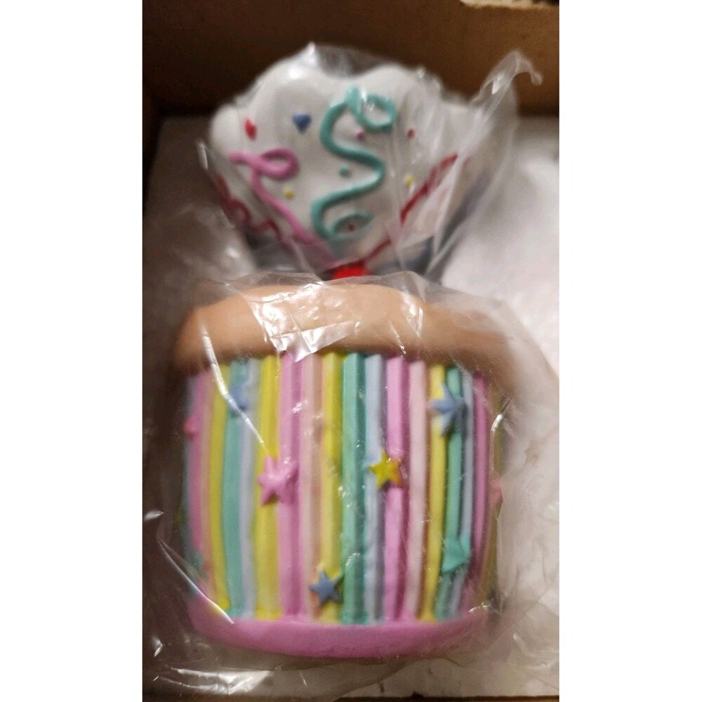 NIB PartyLite Ceramic Cupcake Votive Candle Holder Set 2 Birthday Decor Gift - Picture 9 of 14